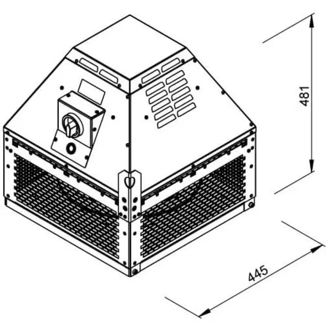 Dakventilator rookgasafvoer horizontaal - DHN 315 D4 F4 30