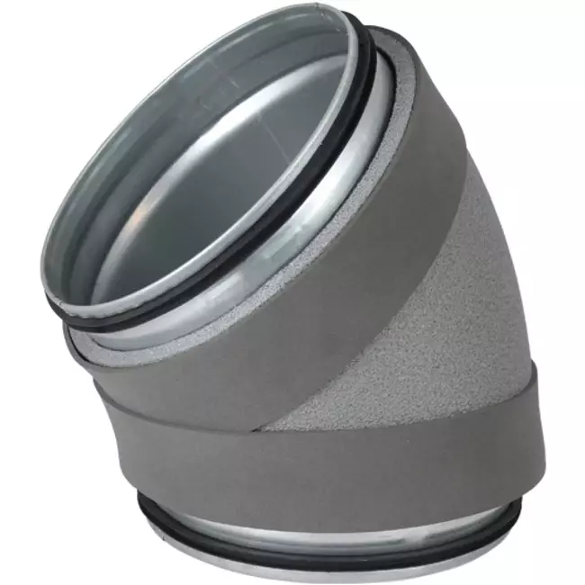 Thermoduct geïsoleerde bocht 45 graden diameter 200 mm
