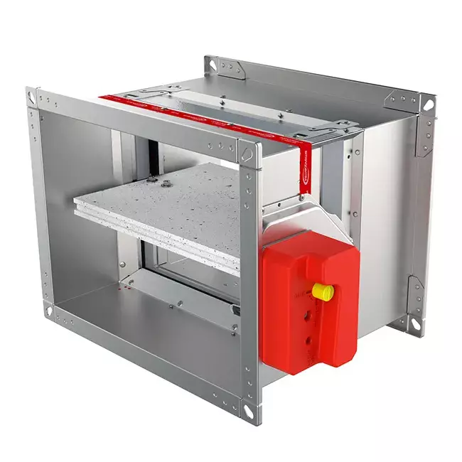 Brandklep rechthoekig handbediend - E-FD25 100x500 R