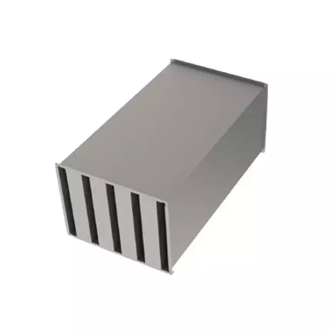 Rechthoekige geluiddemper L=1000 x B=1000 x H=450 (5 coulissen)