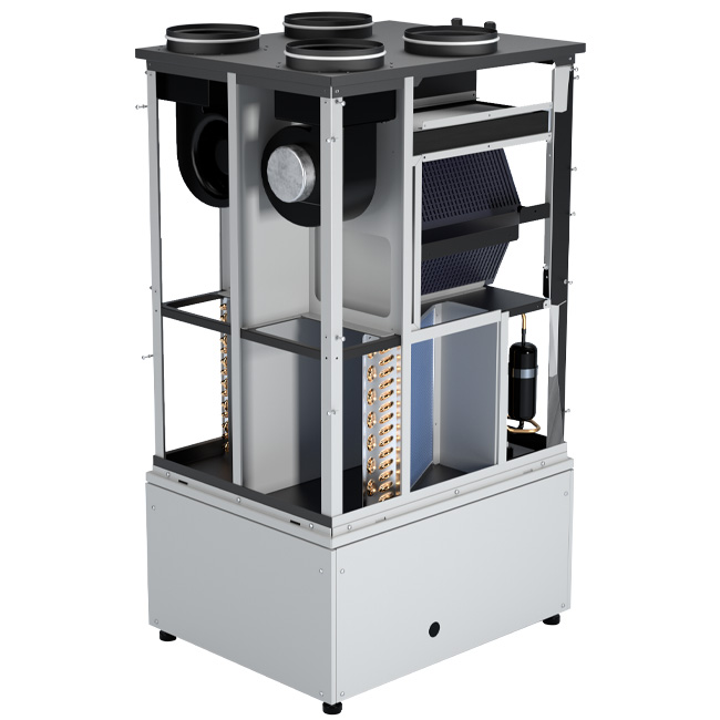 Maxivent by Econox HP HRU 300 – WTW-unit met geïntegreerde warmtepomp