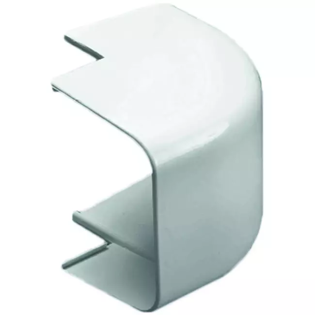 Climaplus airco leidinggoot Haakse buitenbocht 125 x 75mm RAL 9010 WIT
