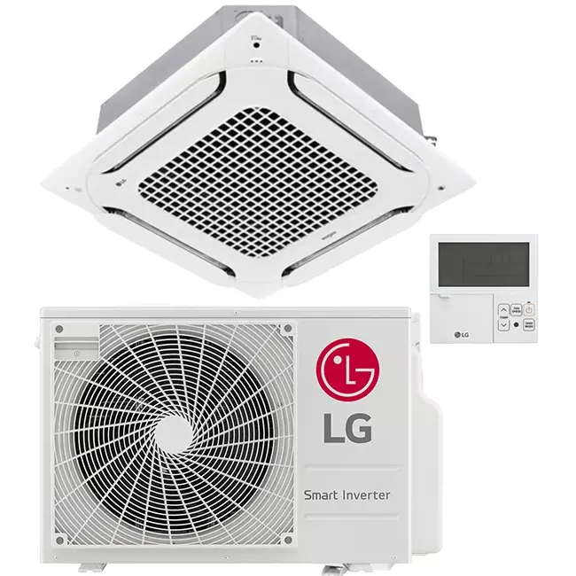 LG Cassette airco met afdekplaat CT18F-Compact R32 5,0 kW set