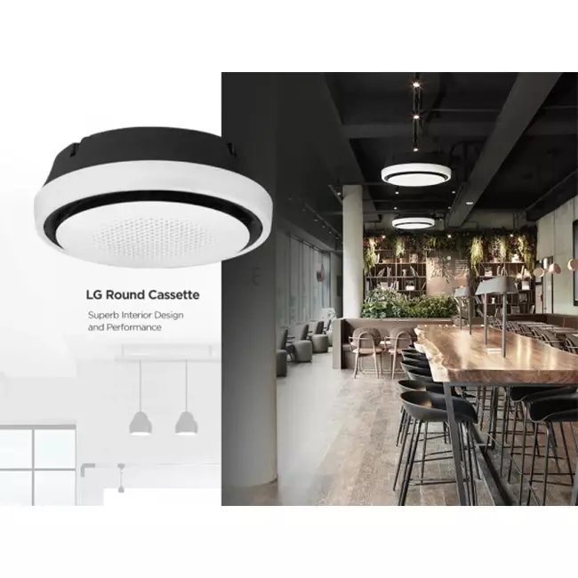 LG Cassette ROND airco met afdekplaat UT48F-S R32 13,4 kW set