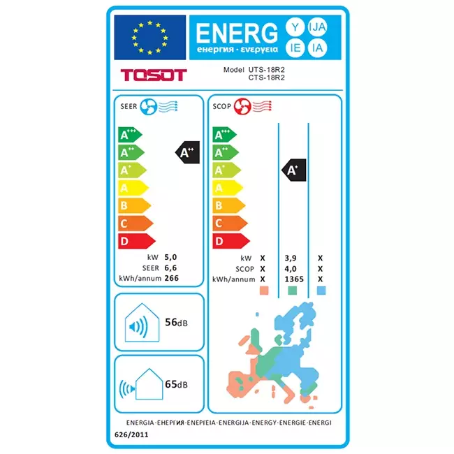Tosot by GREE Inverter Cassette airco CTS-18R-B R32 5,0 kW set