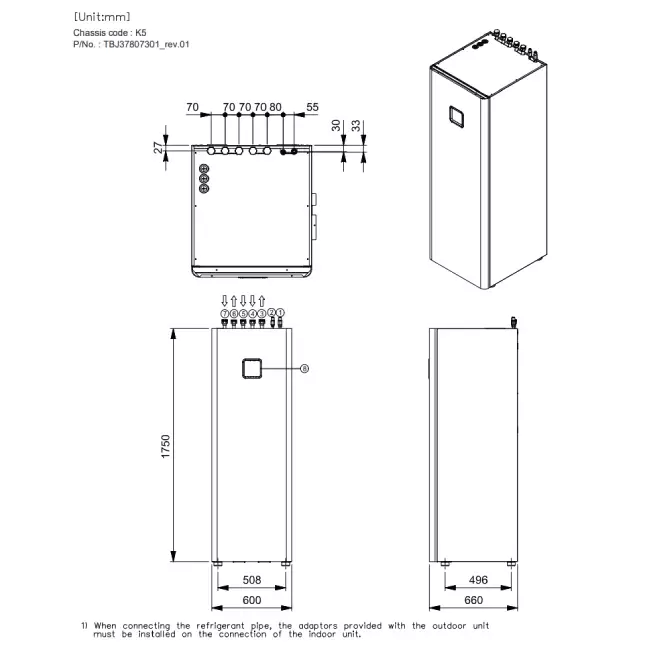 LG Therma-V Hydrobox IWT Lucht-Water warmtepomp 230V