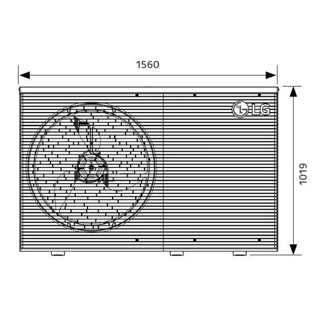 LG HM143HF-UB60 Therma-V 14kW 3 fase R290 Monobloc heat pump
