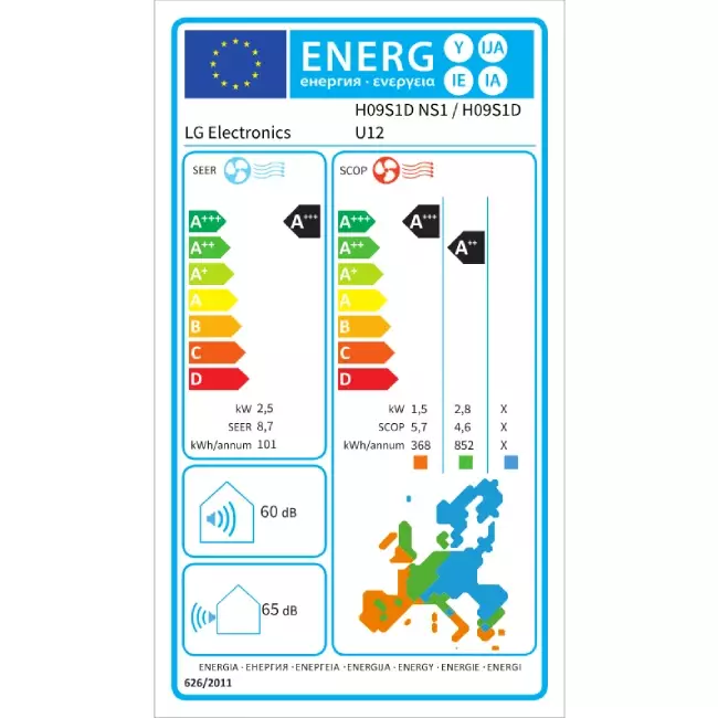 LG airco binnenunit DUALCOOL Deluxe R32 2,5 kW