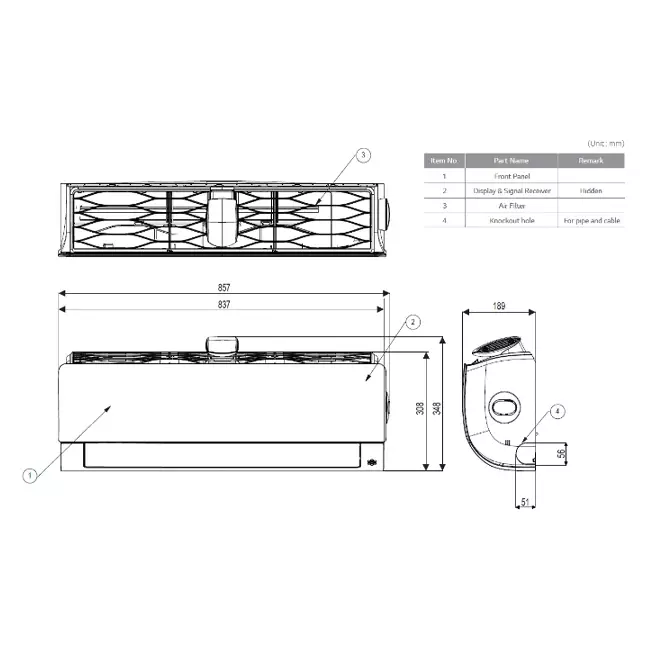 LG airco binnenunit Air Purifying R32 2,5 kW