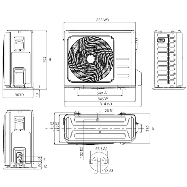 MaxiCool AURORA Inverter airco R32 7,0 kW set