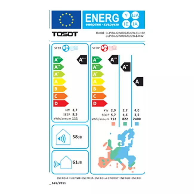 Tosot CLIVIA by GREE Binnenunit Design R32 2,7-3,0 kW