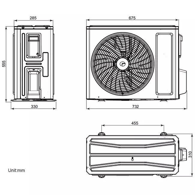 Tosot CLIVIA by GREE Inverter airco Black R32 2,5 kW set