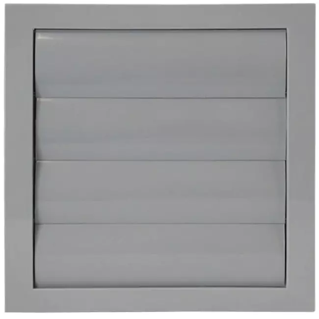Lamellenrooster overdruk ventilatierooster 190x190 diameter: 125 grijs - ND12ZP