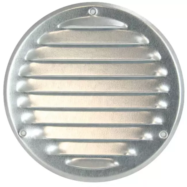 Metalen ventilatierooster rond Ø 200mm zink - MR200ZN