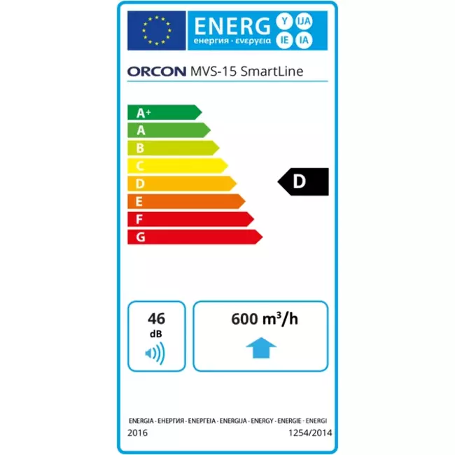 Orcon MVS-15RHB 550 m³/h + vochtsensor + RFT bediening - randaarde stekker