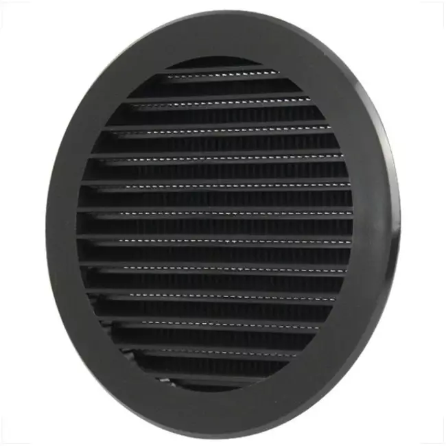 Schoepenrooster diameter 100 mm zwart - VR100M
