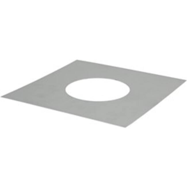 Afdekplaat diameter  80 mm vierkant I304 (D0,6)