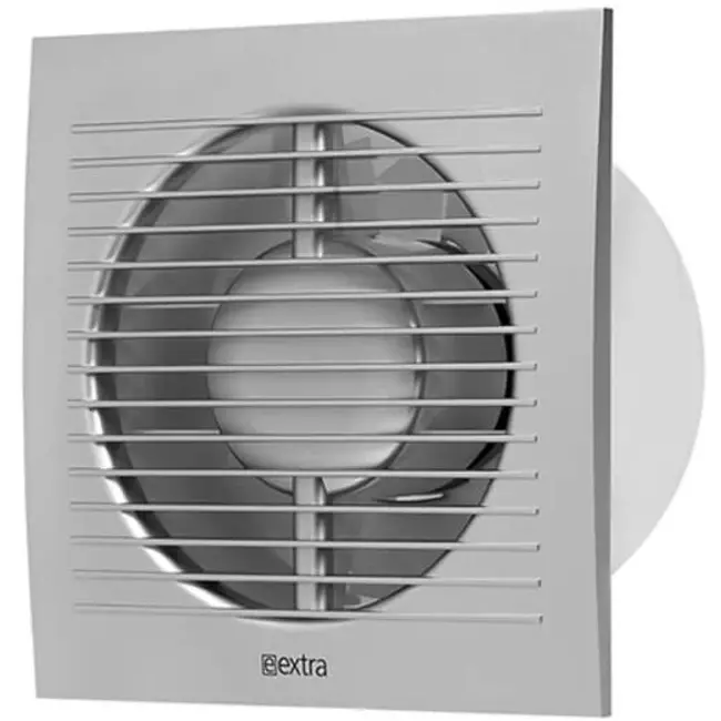 Badkamerventilator Ø 100 mm Zilver met timer - standaard EE100TS