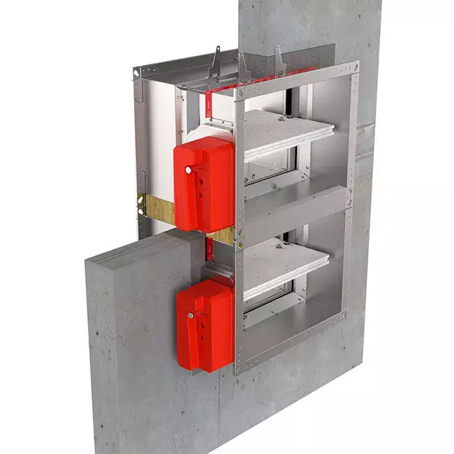 Brandklep rechthoekig handbediend - E-FD25 100x500 R