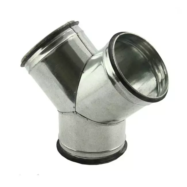 Broekstuk 45° Ø 125mm - 100mm voor spirobuis