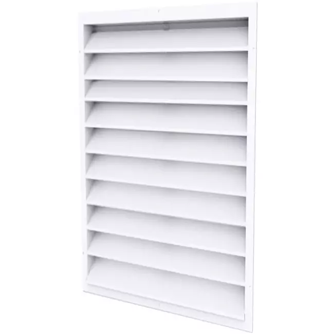 Buitenmuurrooster gegalvaniseerd staal 300x400 - RAL 9003