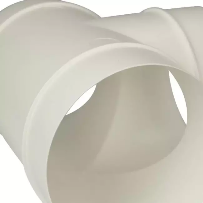 Rond kunststof T-stuk diameter: 125 mm - AT125