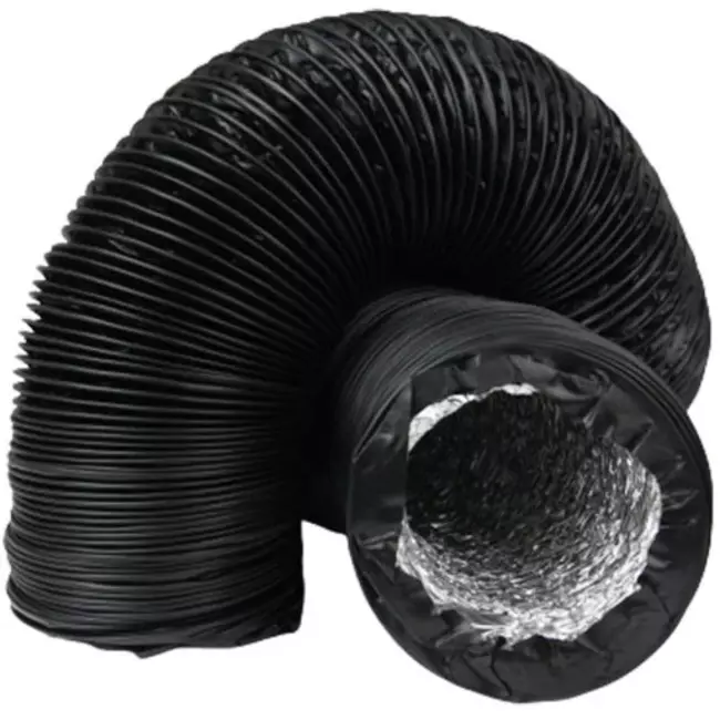Combidec ventilatieslang aluminium met polyester buitenlaag ZWART Ø 125 mm (10 meter)