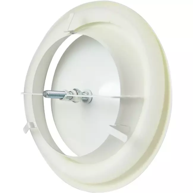 Ventilatie toevoer ventiel metaal Ø 80 RAL 9010 met klemveren - DVSC-P080