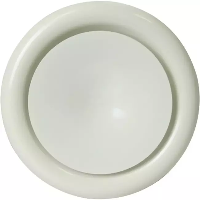 Ventilatie toevoer ventiel metaal Ø 80 RAL 9010 met klemveren - DVSC-P080