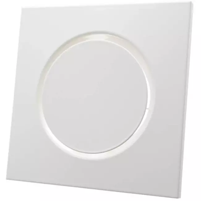 Ventilatieventiel toevoer metaal vierkant Ø100 mm wit met klemveren - DVSQ-P100