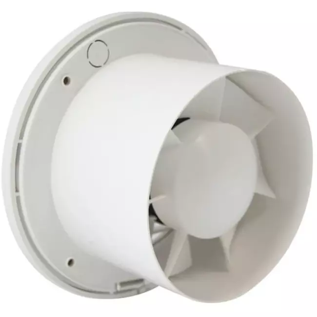Badkamer ventilator rond Ø 125 mm wit met timer - EA125T