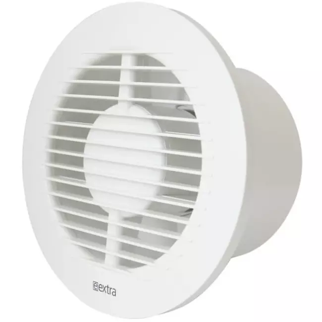 Badkamer ventilator rond Ø 125 mm wit met timer - EA125T