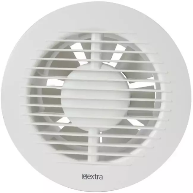 Badkamer ventilator rond Ø 125 mm wit met timer - EA125T