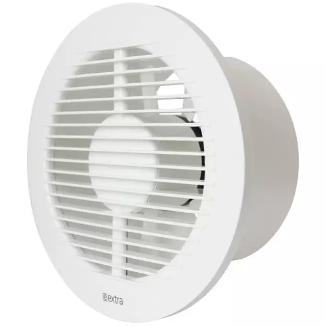 Badkamer ventilator rond Ø 150 mm wit met timer - EA150T