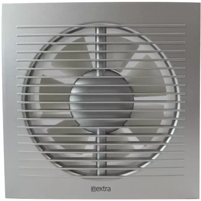 Badkamerventilator Ø 100 mm Zilver met timer - standaard EE100TS