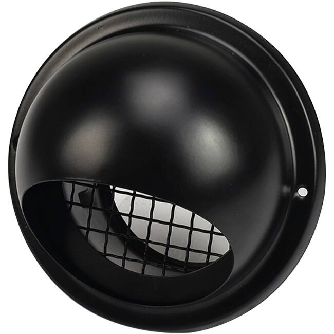 RVS bolrooster 125mm geveldoorvoer - EL-SS-B125 SS RAL9005
