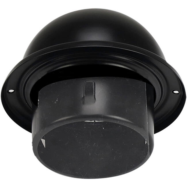 RVS bolrooster 125mm geveldoorvoer - EL-SS-B125 SS RAL9005