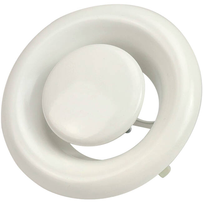 Ventilatie afvoer ventiel 80mm met metaal klemveren - DVS-C80 RAL9010
