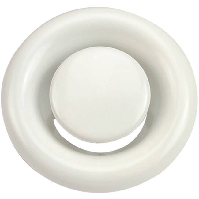 Ventilatie afvoer ventiel 80mm met metaal klemveren - DVS-C80 RAL9010