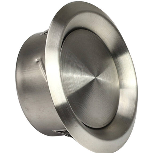 RVS ventilatie ventiel 200mm toevoer -en afvoer met klemveren - DVI-C200