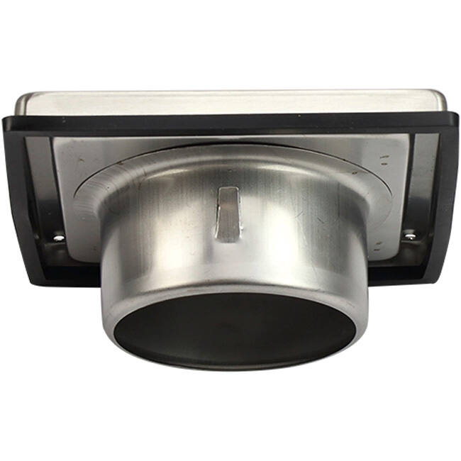 RVS gevelrooster 125mm met beweegbare lamellen hoge doorlaat - EL-SS-OP125 SS