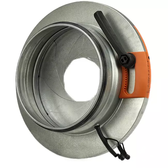 Irisklep 125 mm - Sendzimir verzinkt staal - IRIS125