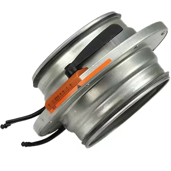 Irisklep 125 mm - Sendzimir verzinkt staal - IRIS125