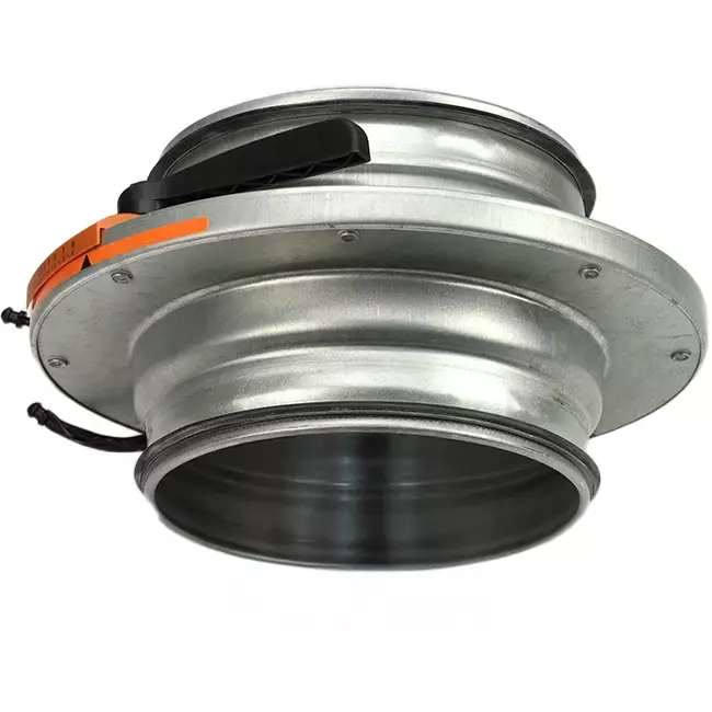 Irisklep 125 mm - Sendzimir verzinkt staal - IRIS125