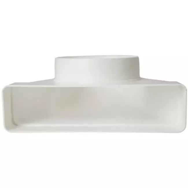 Rechthoekige kunststof verticale 90° bocht Ø125mm - 220X55mm KLD25-125