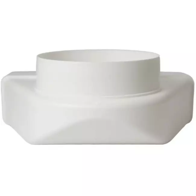 Rechthoekige kunststof verticale 90° bocht Ø125mm - 220X55mm KLD25-125