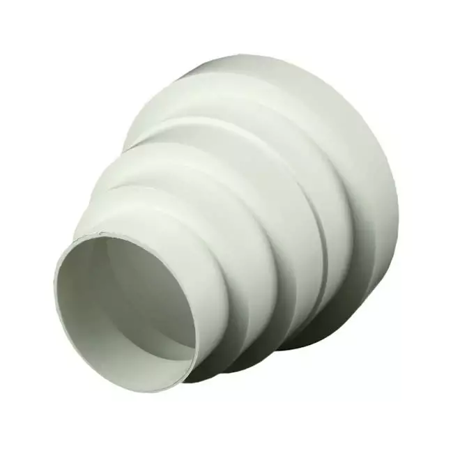 Kunststof ventilatie verloop universeel voor diameter 80 t/m 150 mm VA80