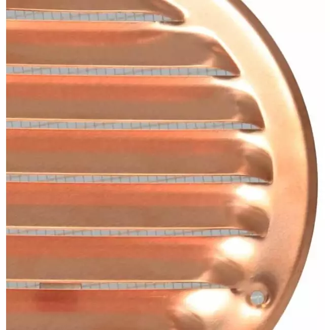 Metalen ventilatierooster rond Ø200 mm koper - MR200Cu