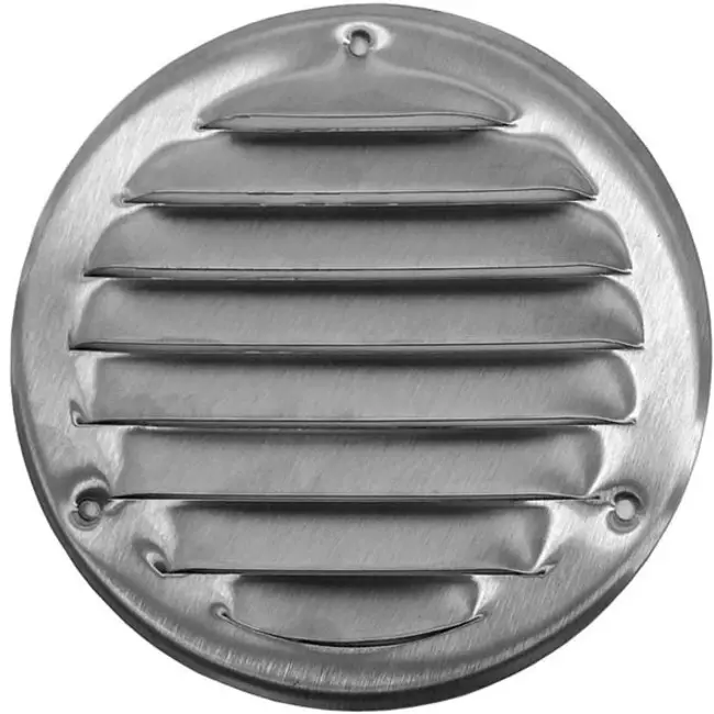 Metalen ventilatierooster rond 100mm zink - MR100ZN