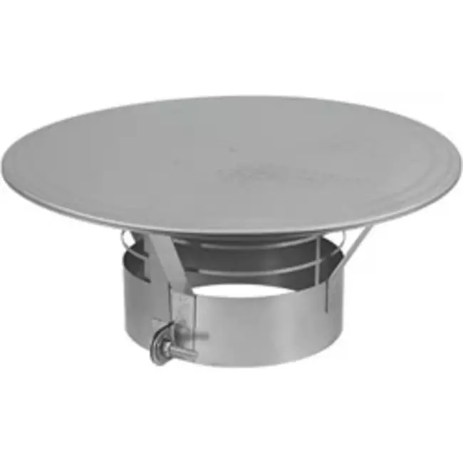 Regenkap met gaas diameter 150 mm I316L (D0,5)